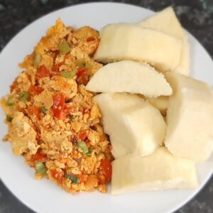 YAM AND EGG SAUCE (25 MIN WAIT TIME)
