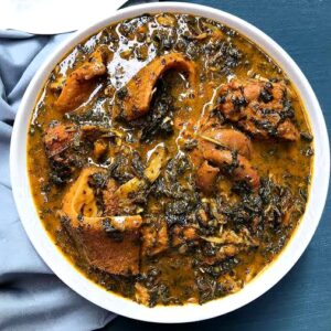 ONUGBU SOUP POUNDED YAM/OAT FUFU/ EBA